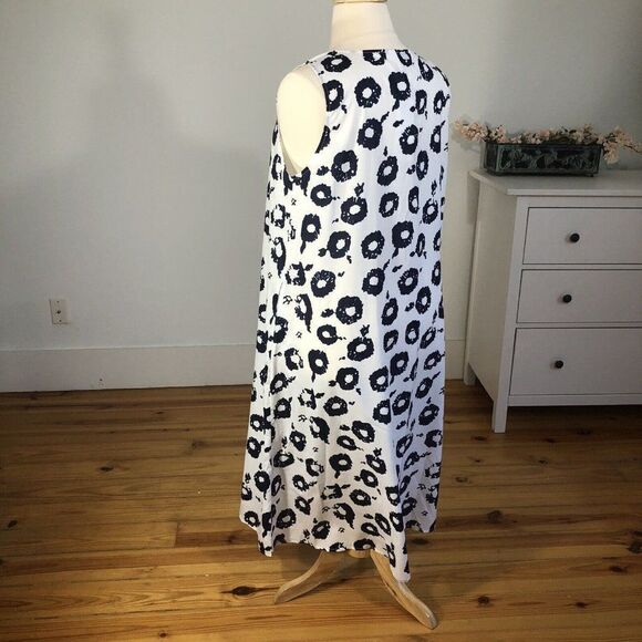 NEW Tendency Lightweight Sleeveless ALine Ankle Length Dress XXL Plus Size White - Picture 4 of 12